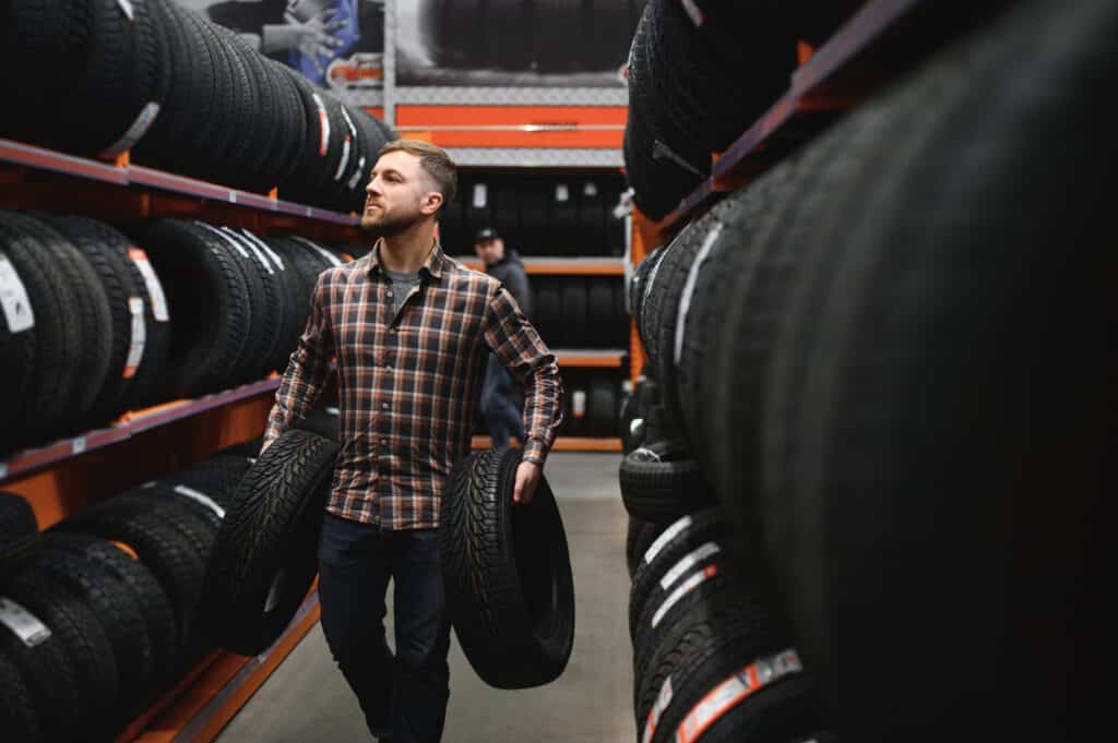 Glad Male Customer Taking New Tires In The Superma 2024 04 10 16 40 26 Utc No.1 Best Tire Stores In Irving Tx- Express Auto Irving
